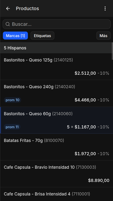 App móvil de ArgentinaFactura para que vendedores tomen pedidos durante la preventa